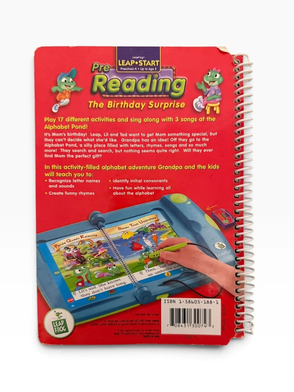 Pre-Reading The Birthday Surprise Preschool-K LeapPad Book & Cartridge Set